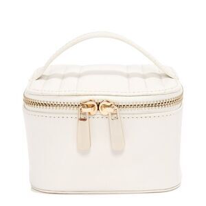 Wolf Handmade Maria Zip Jewelry Cube, White